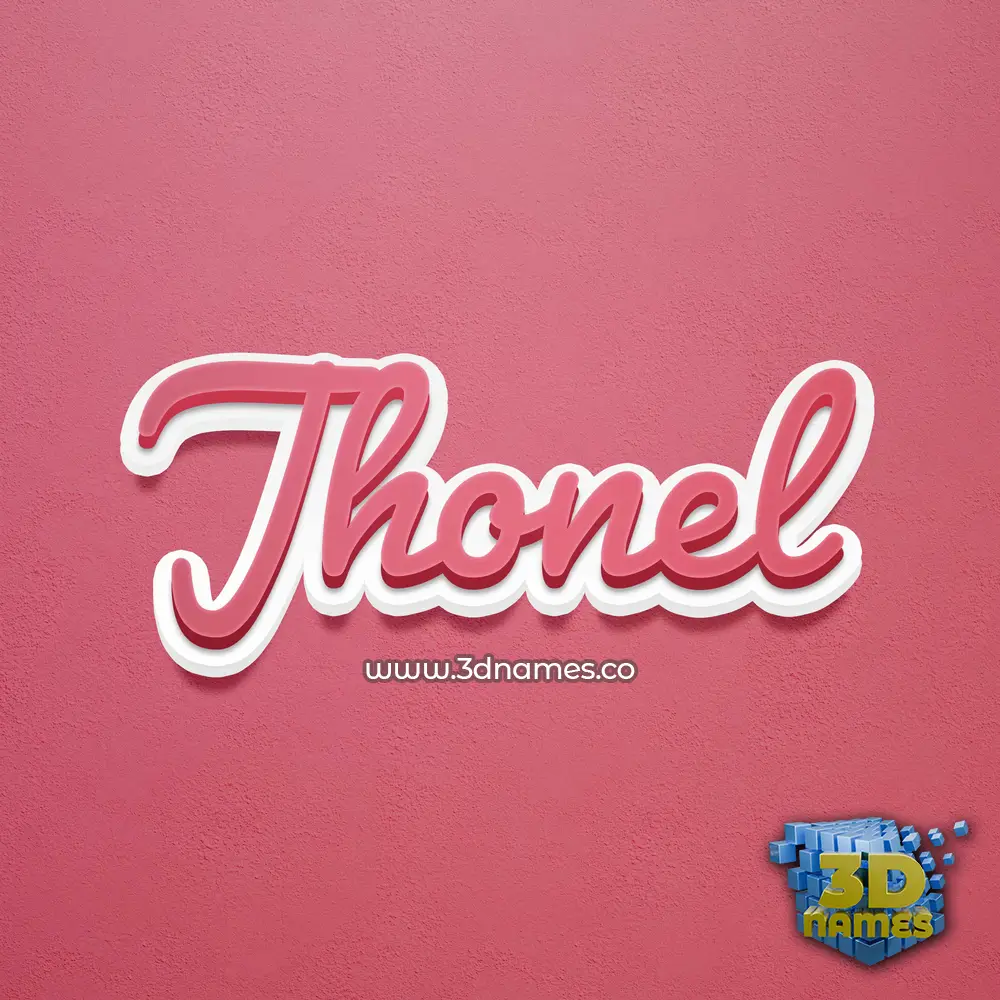 jhonel in Red Scribble style - 3D name wallpaper