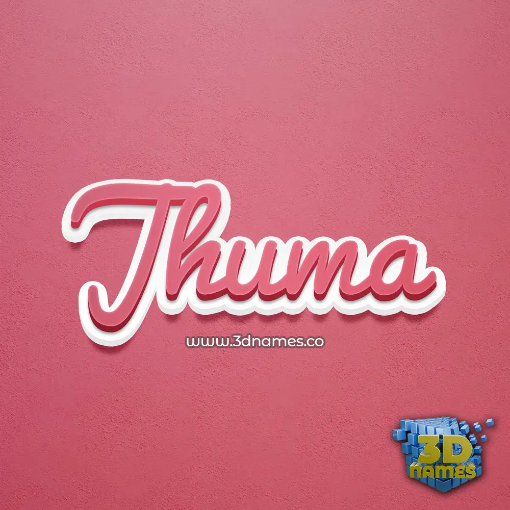 jhuma in Red Scribble style - 3D name wallpaper