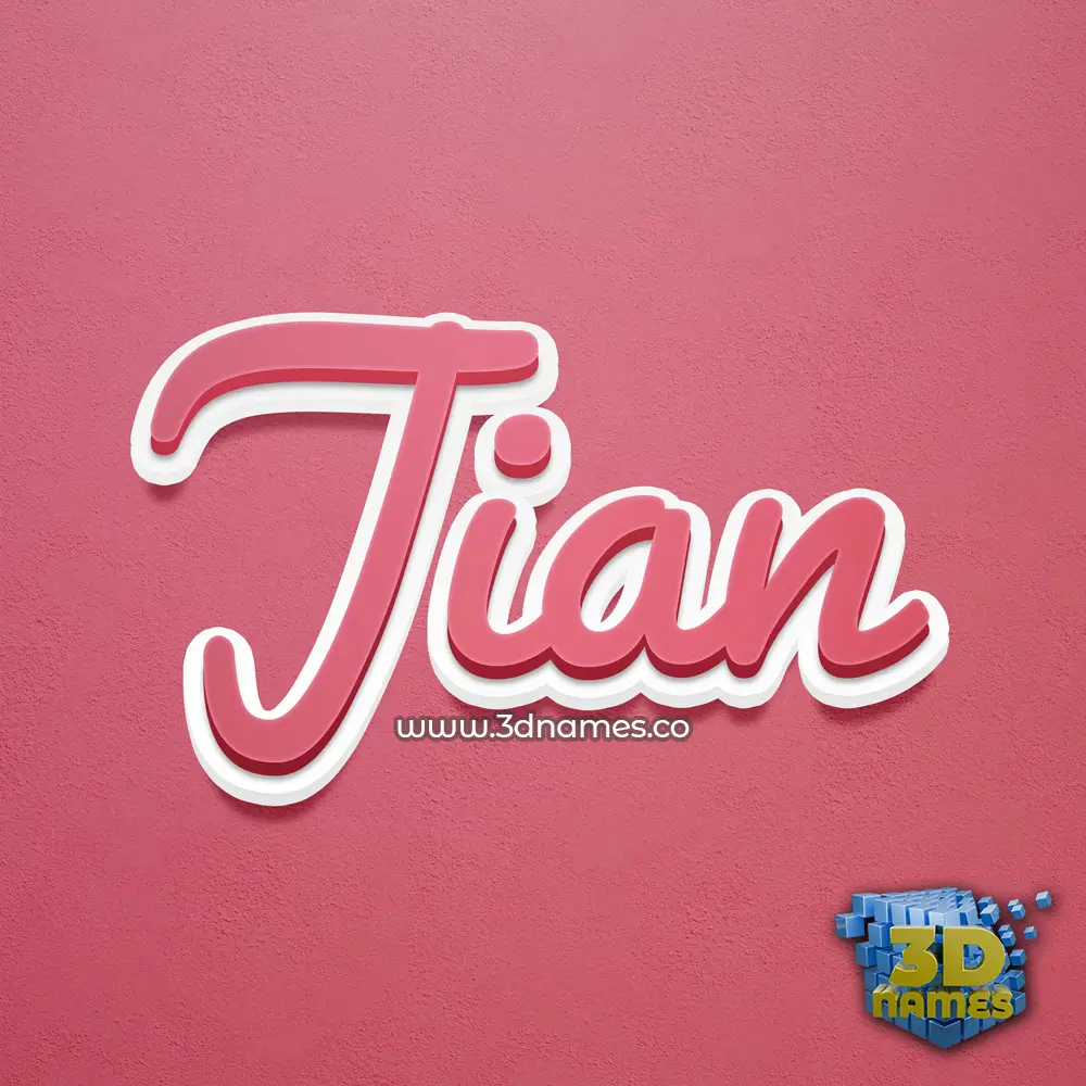 jian in Red Scribble style - 3D name wallpaper