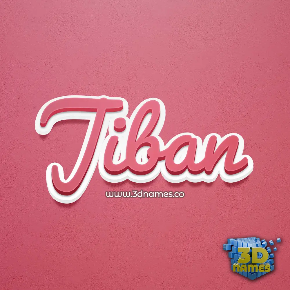 jiban in Red Scribble style - 3D name wallpaper