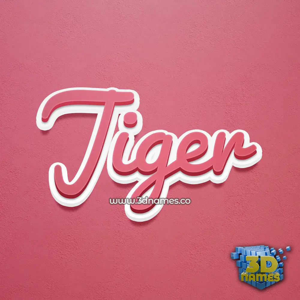 jiger in Red Scribble style - 3D name wallpaper