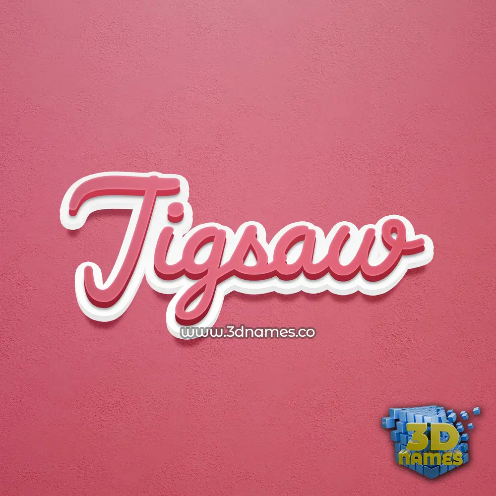 jigsaw in Red Scribble style - 3D name wallpaper jigsaw in Red Scribble style - 3D name wallpaper