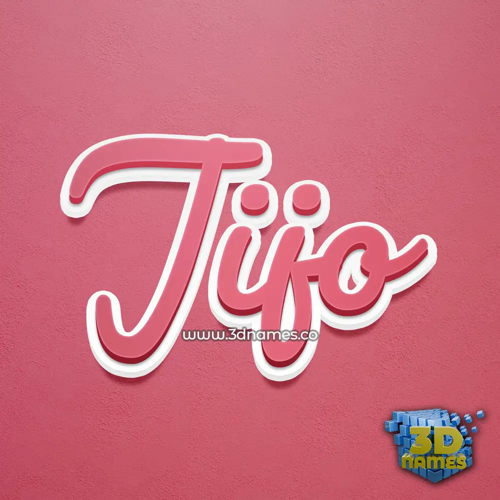 jijo in Red Scribble style - 3D name wallpaper