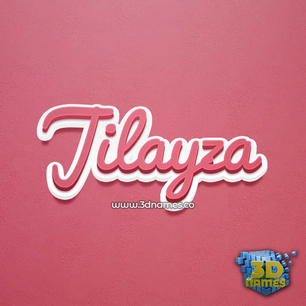 jilayza in Red Scribble style - 3D name wallpaper