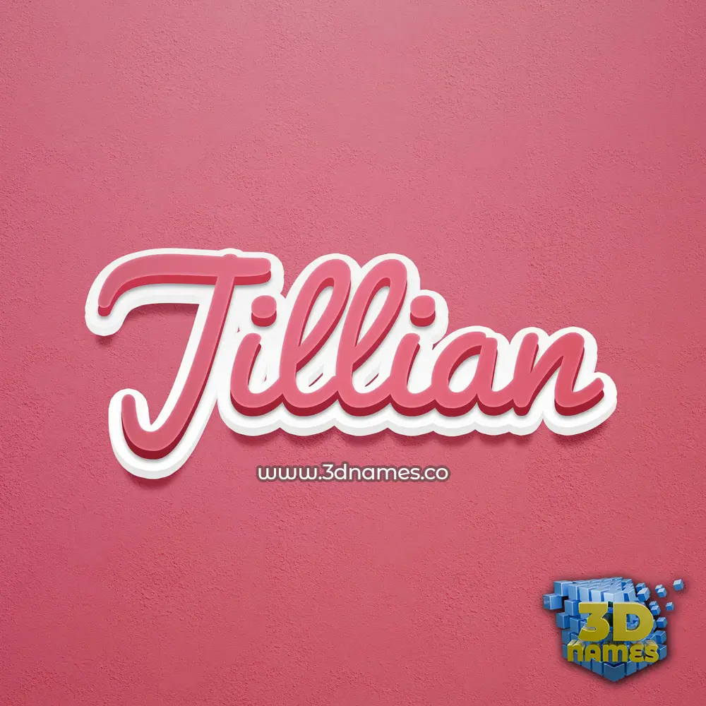 jillian in Red Scribble style - 3D name wallpaper