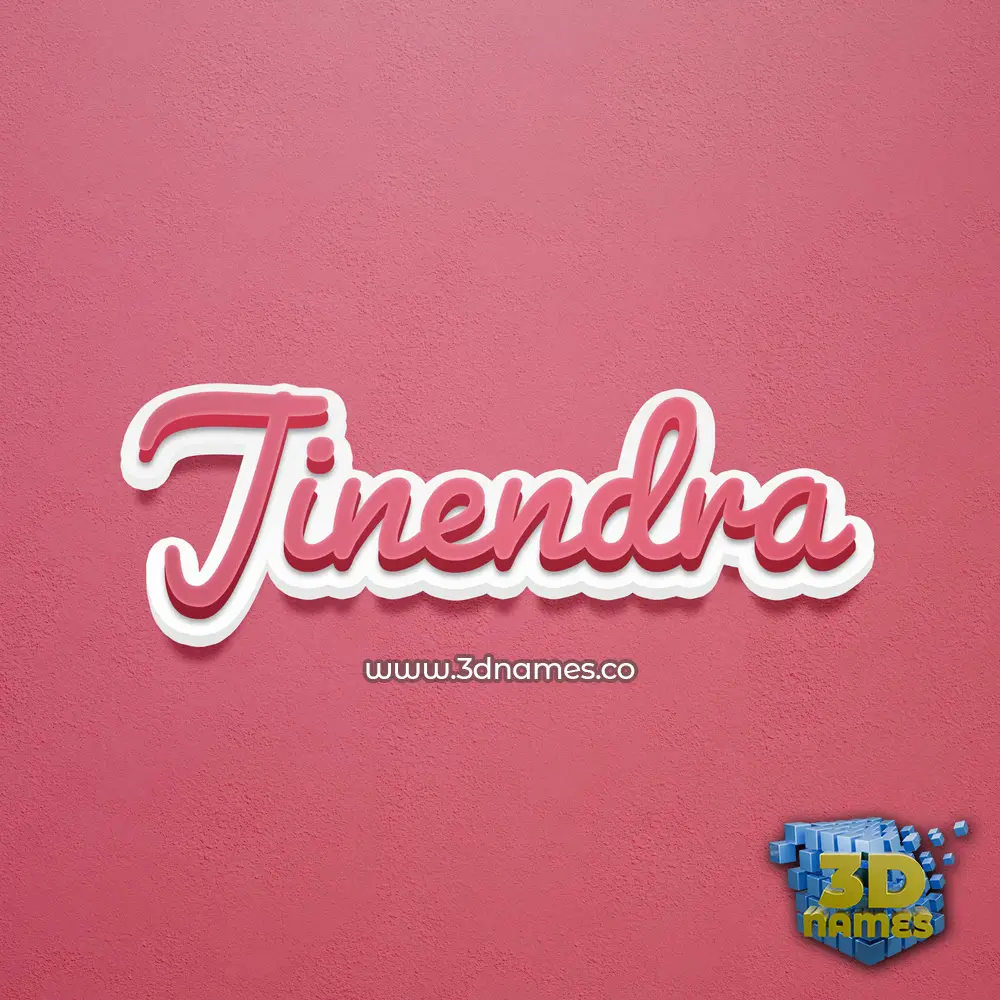 jinendra in Red Scribble style - 3D name wallpaper