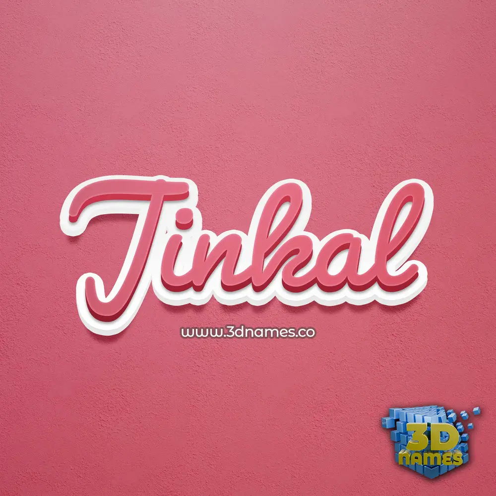 jinkal in Red Scribble style - 3D name wallpaper