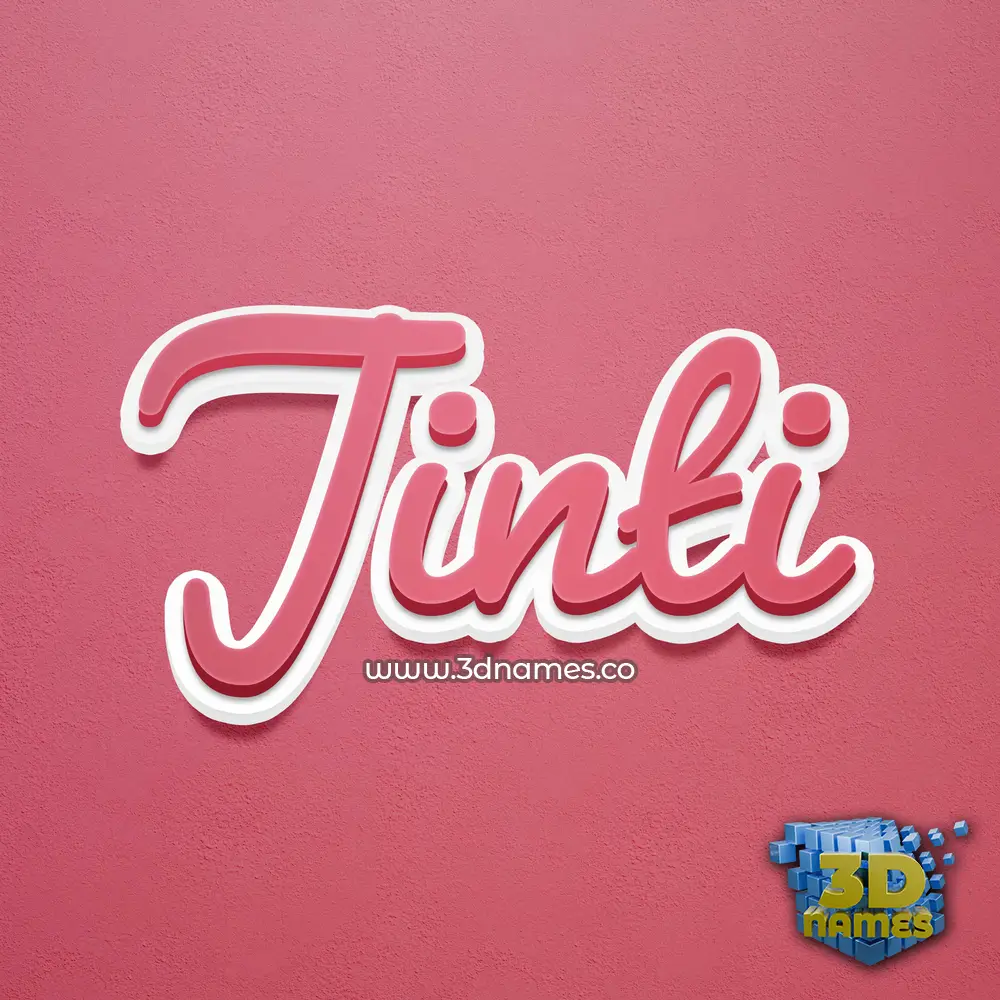 jinti in Red Scribble style - 3D name wallpaper