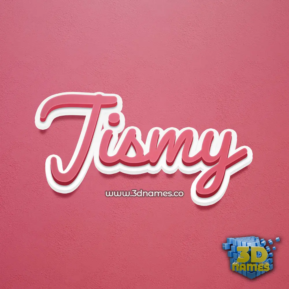 jismy in Red Scribble style - 3D name wallpaper