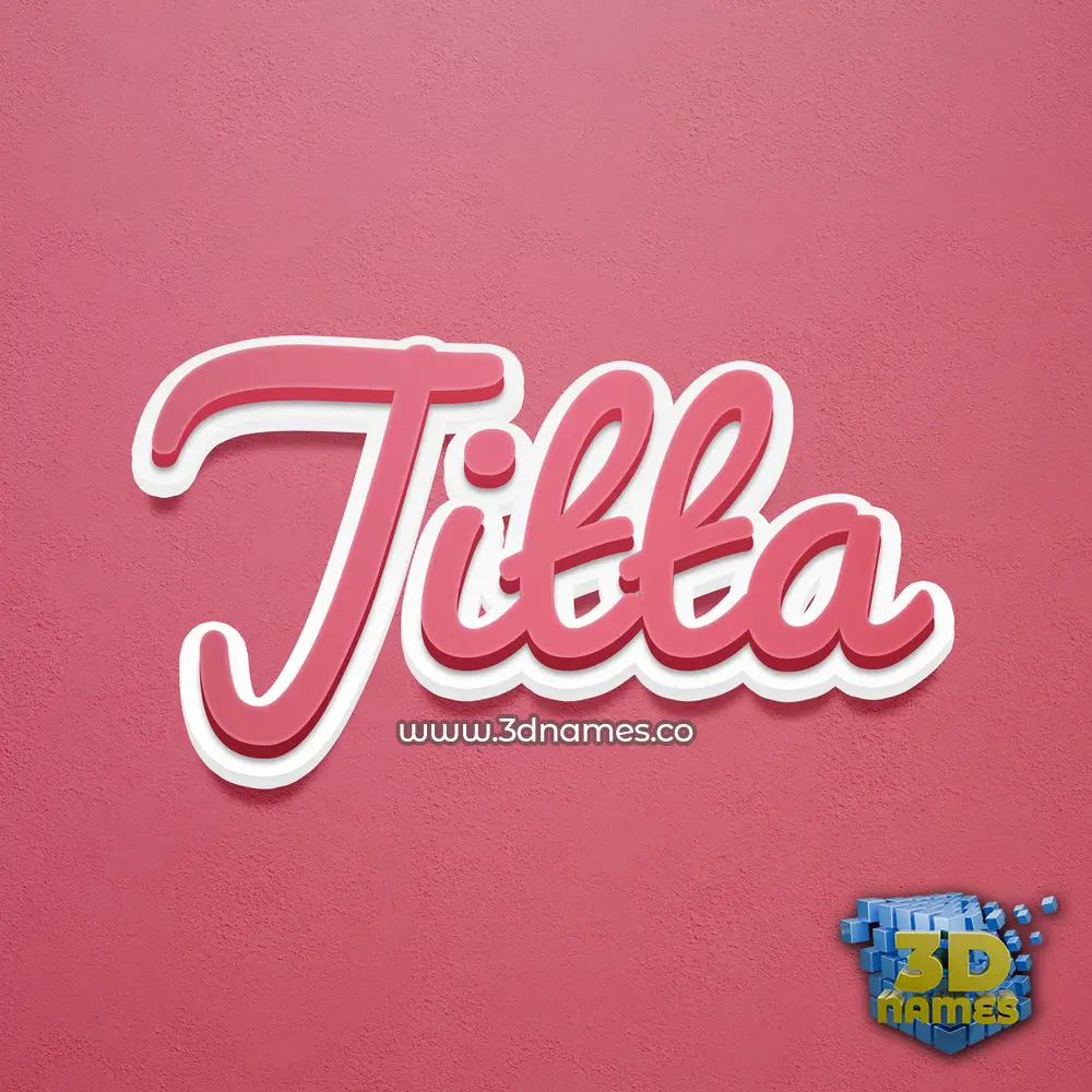 jitta in Red Scribble style - 3D name wallpaper
