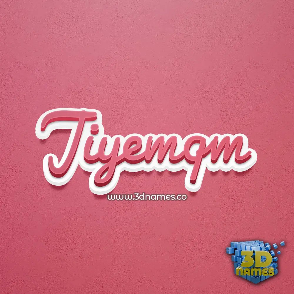 jiyemqm in Red Scribble style - 3D name wallpaper