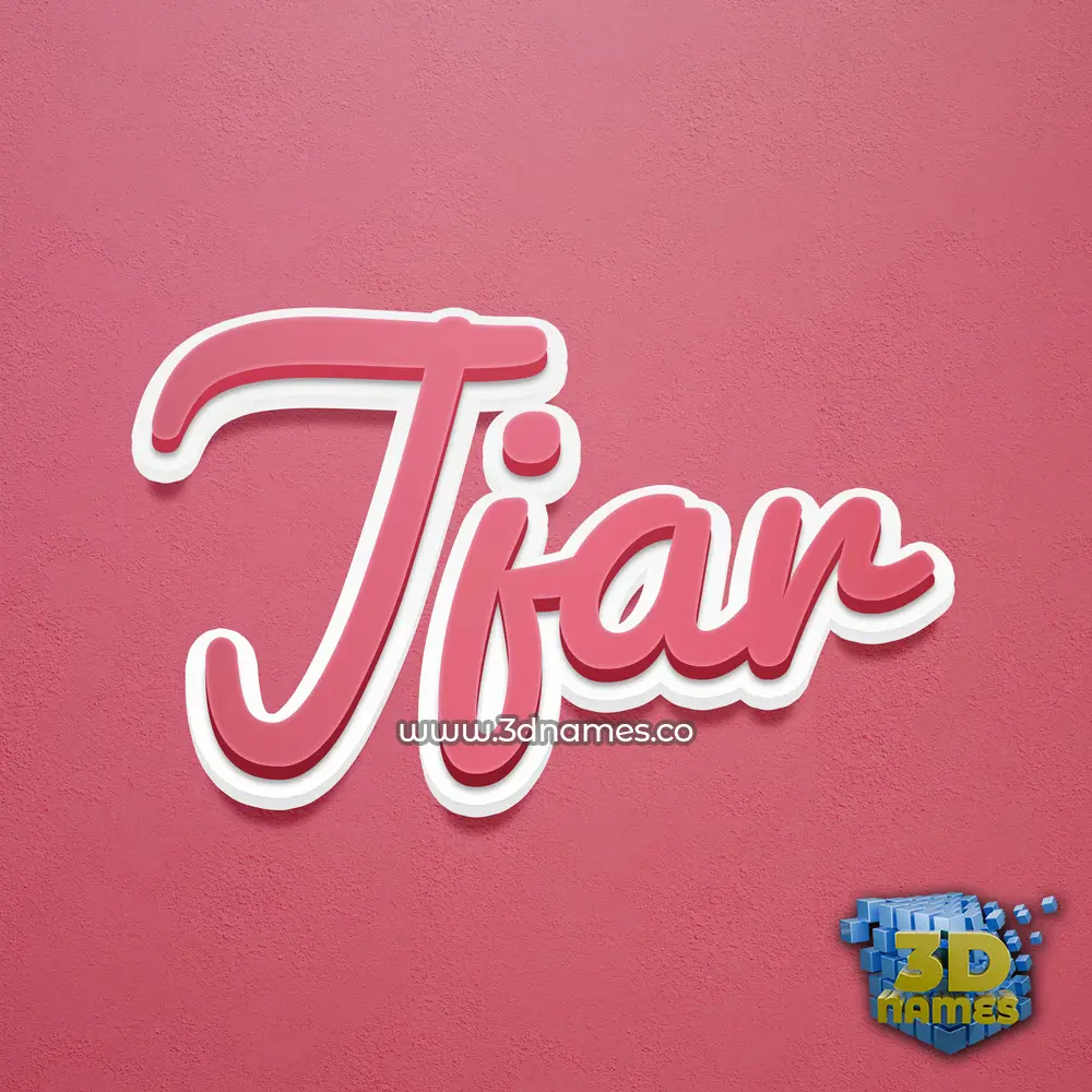jjar in Red Scribble style - 3D name wallpaper