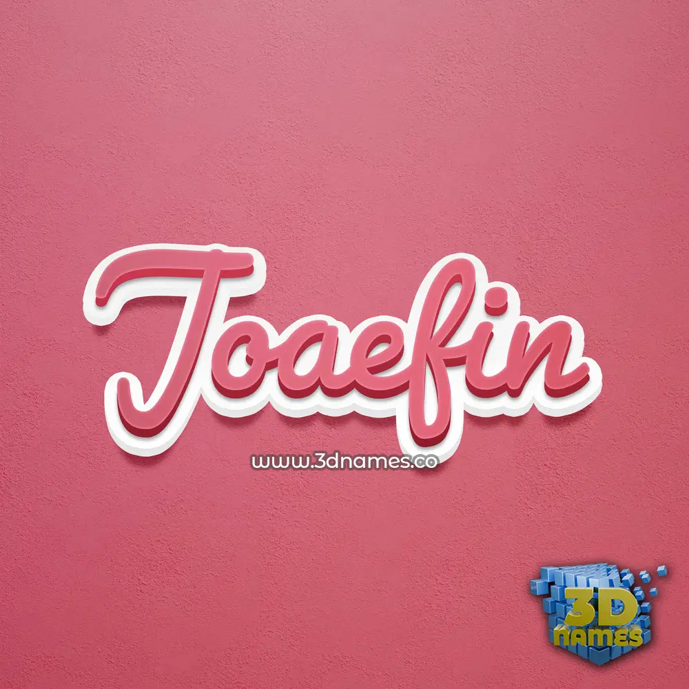 joaefin in Red Scribble style - 3D name wallpaper