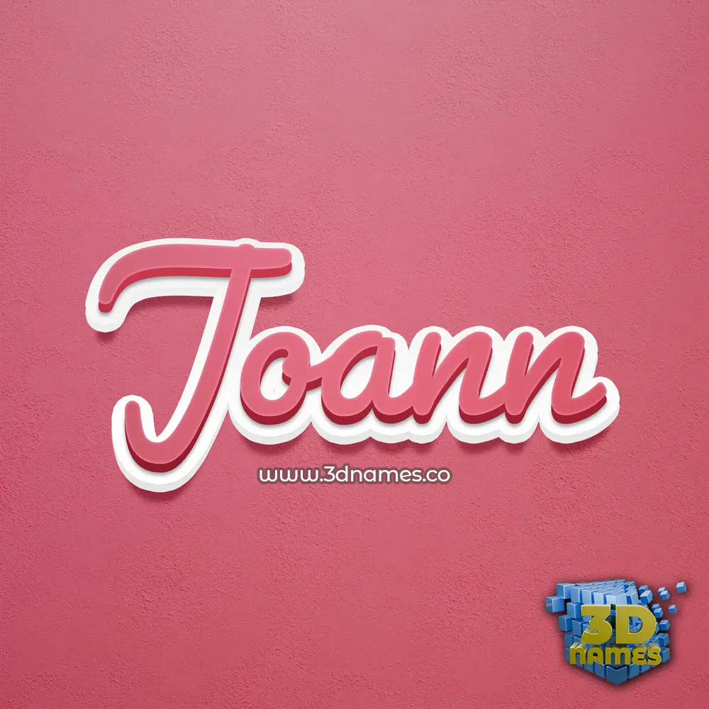 joann in Red Scribble style - 3D name wallpaper