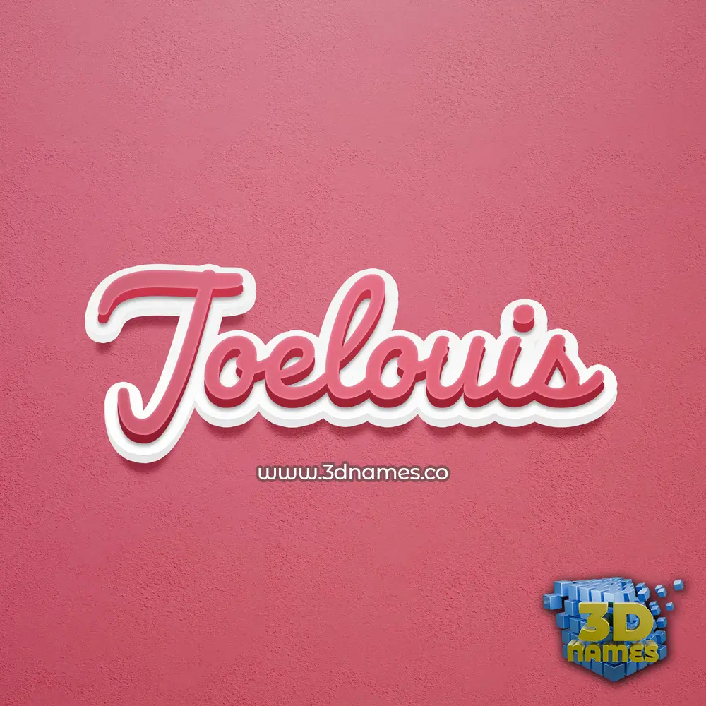 joelouis in Red Scribble style - 3D name wallpaper