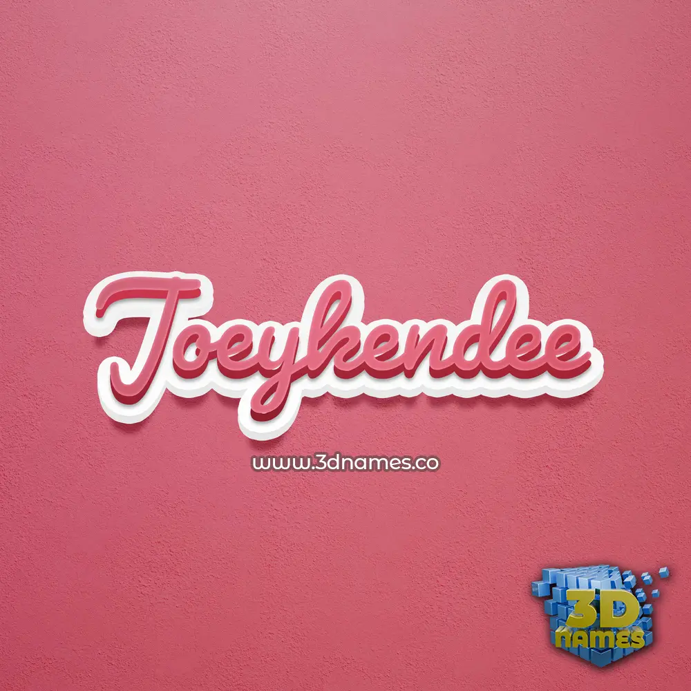 joeykendee in Red Scribble style - 3D name wallpaper
