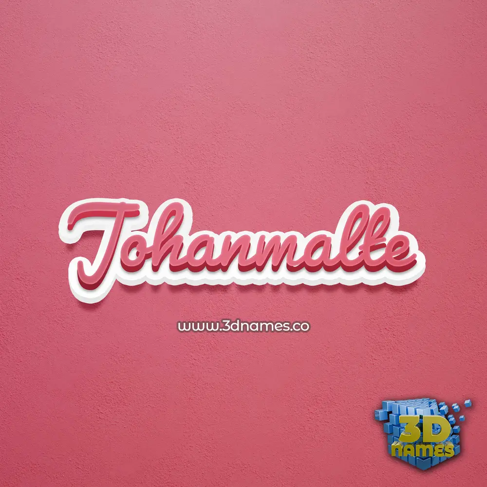 johanmalte in Red Scribble style - 3D name wallpaper