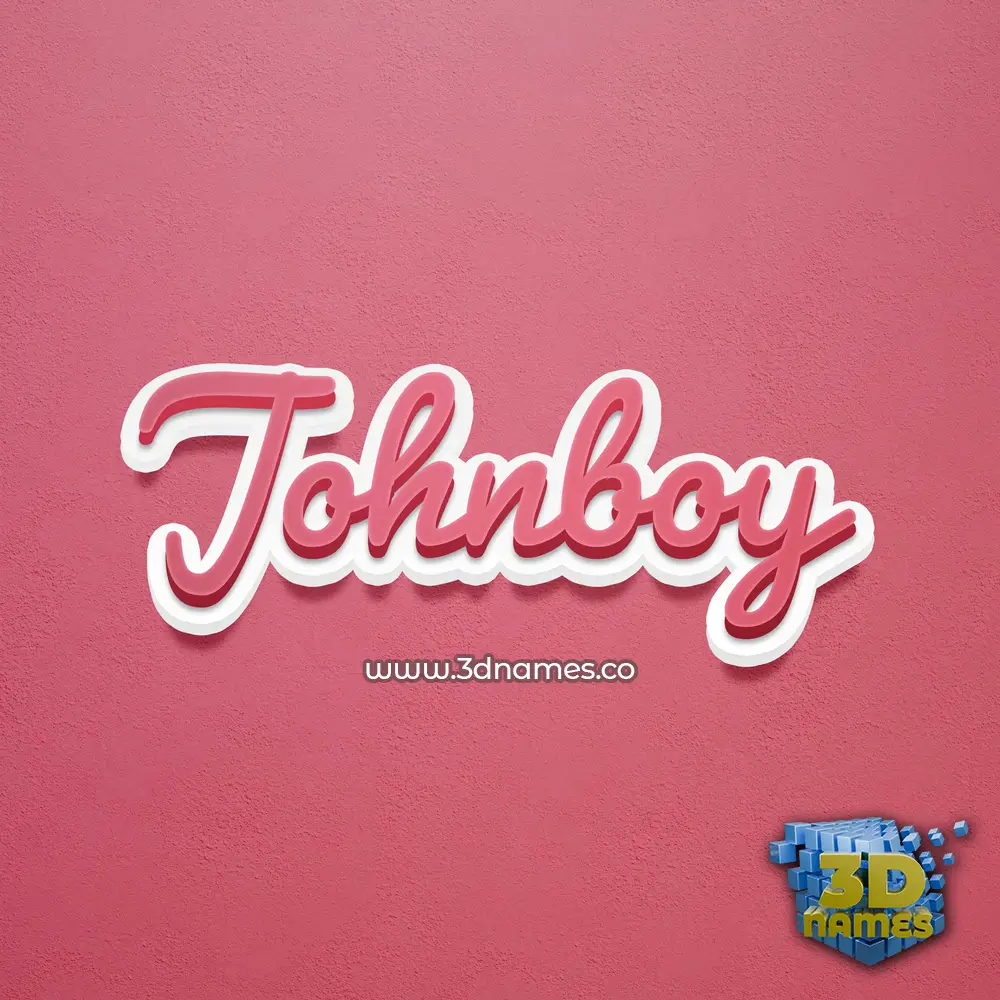 johnboy in Red Scribble style - 3D name wallpaper