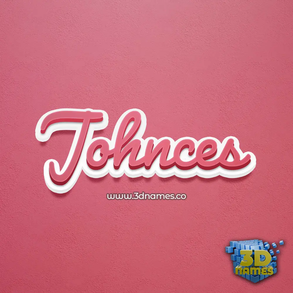 johnces in Red Scribble style - 3D name wallpaper