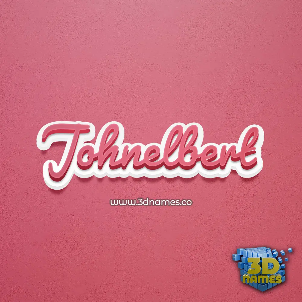 johnelbert in Red Scribble style - 3D name wallpaper