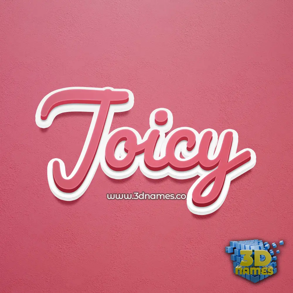 joicy in Red Scribble style - 3D name wallpaper