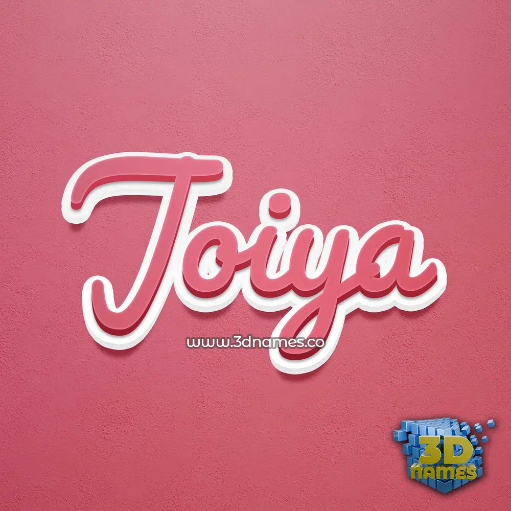 joiya in Red Scribble style - 3D name wallpaper