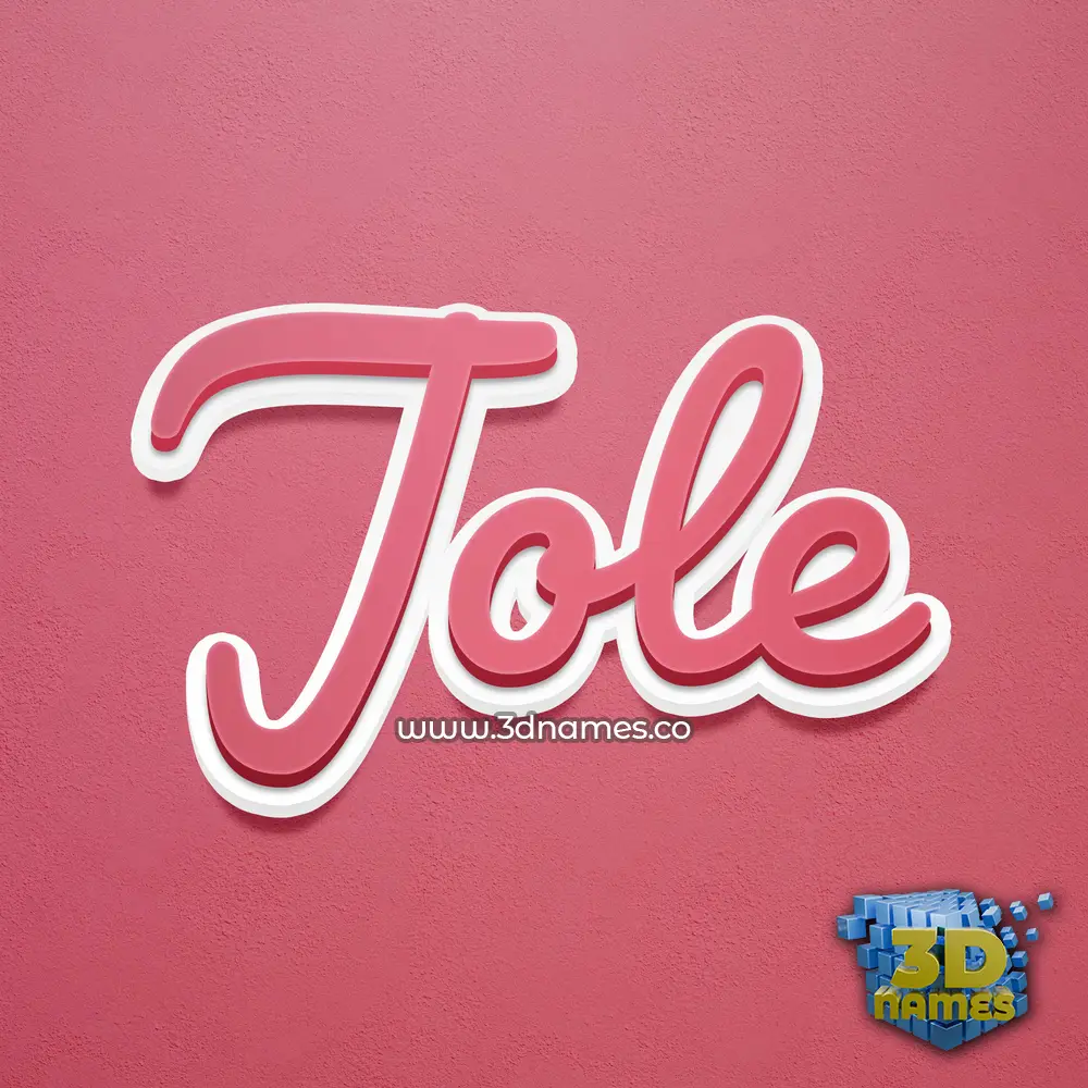 jole in Red Scribble style - 3D name wallpaper