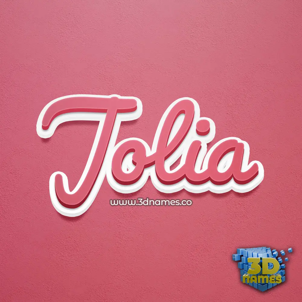 jolia in Red Scribble style - 3D name wallpaper