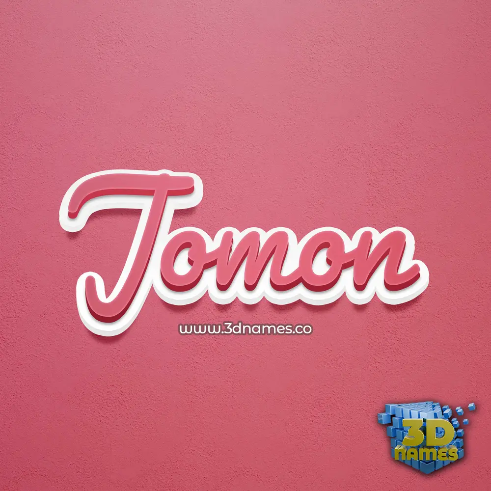 jomon in Red Scribble style - 3D name wallpaper