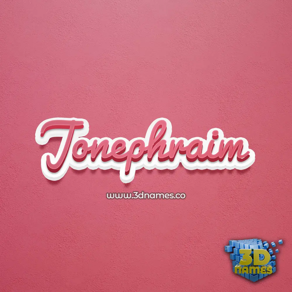 jonephraim in Red Scribble style - 3D name wallpaper