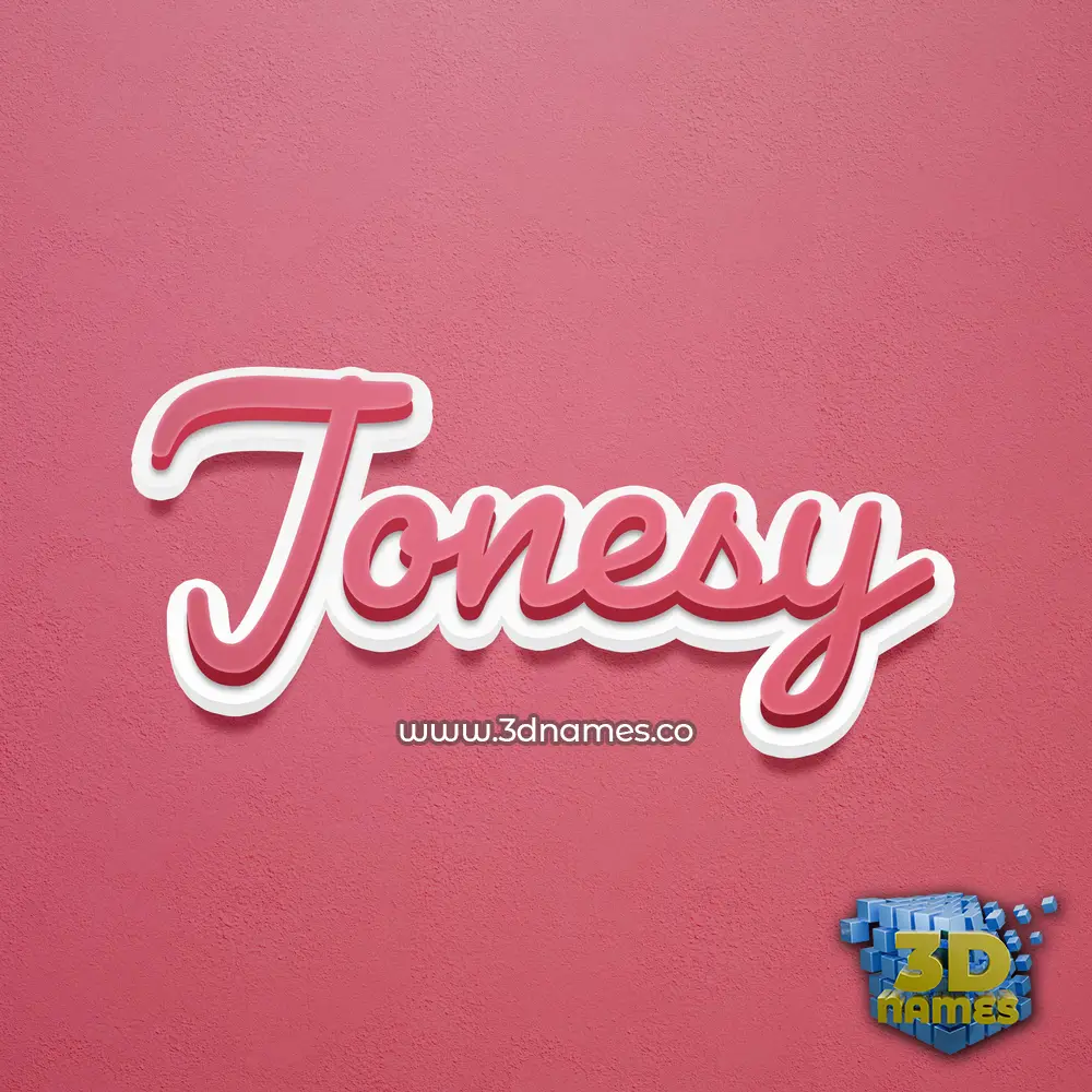 jonesy in Red Scribble style - 3D name wallpaper