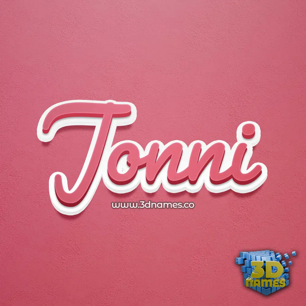 jonni in Red Scribble style - 3D name wallpaper