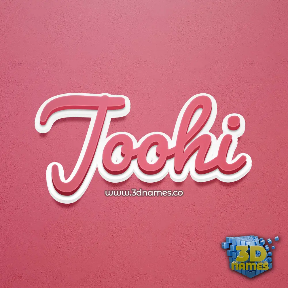 joohi in Red Scribble style - 3D name wallpaper