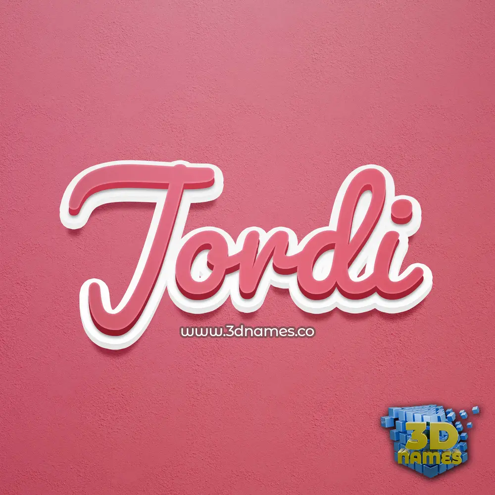 jordi in Red Scribble style - 3D name wallpaper