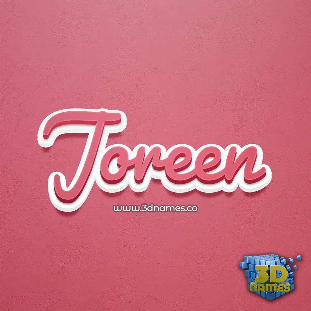 joreen in Red Scribble style - 3D name wallpaper