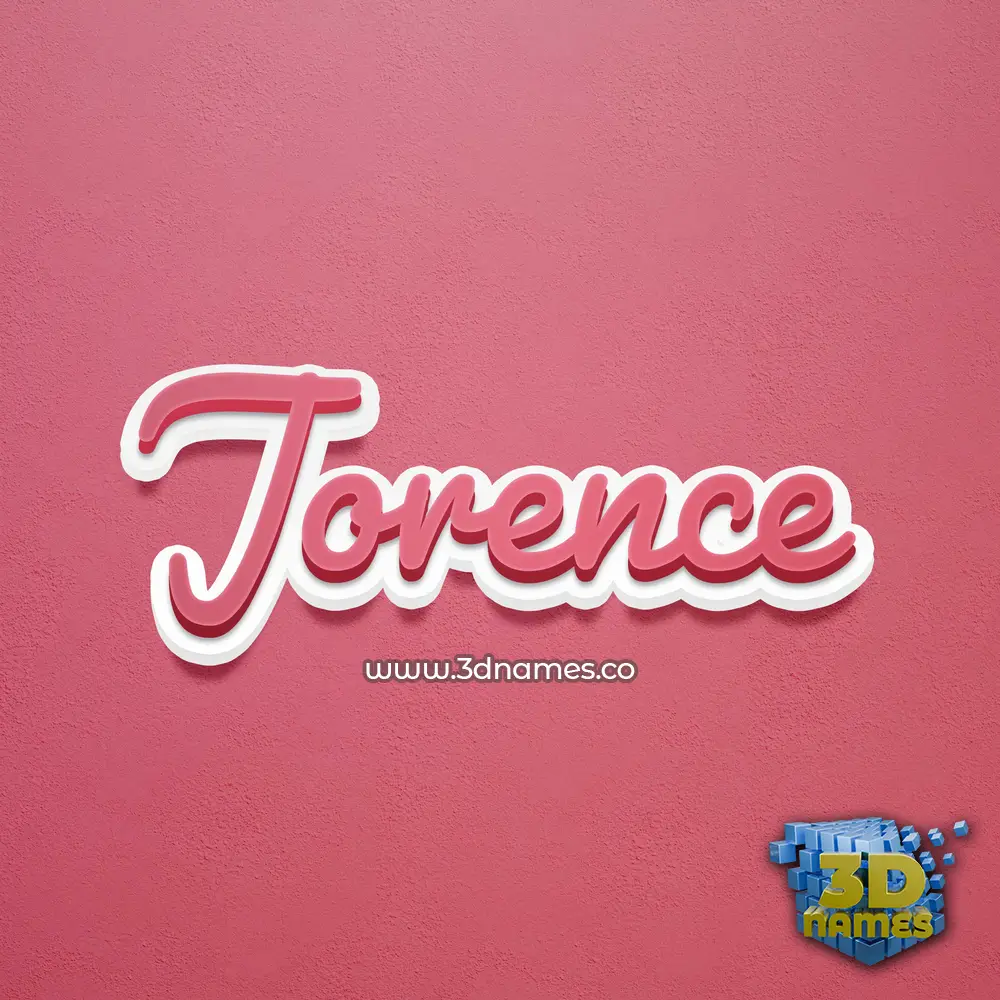 jorence in Red Scribble style - 3D name wallpaper