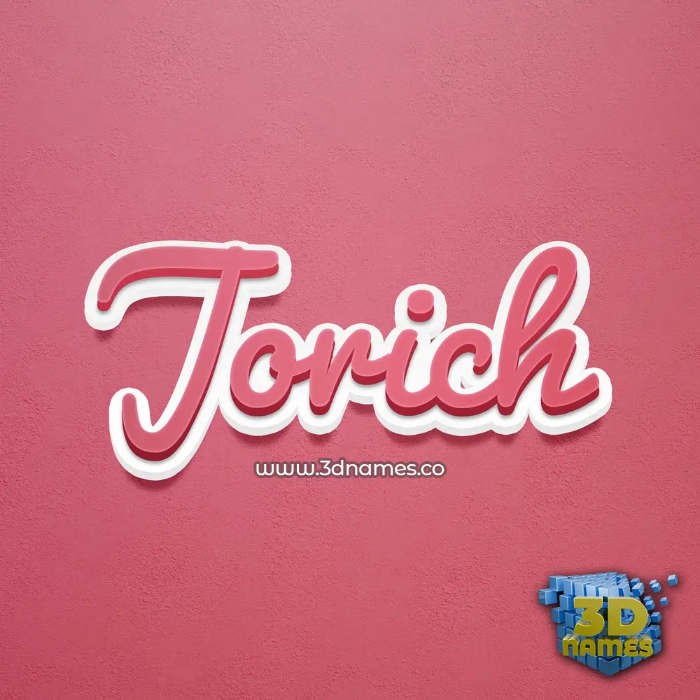 jorich in Red Scribble style - 3D name wallpaper