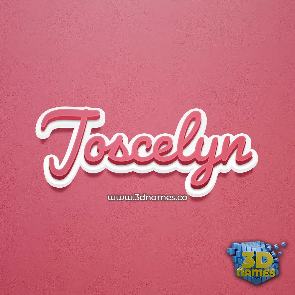 joscelyn in Red Scribble style - 3D name wallpaper