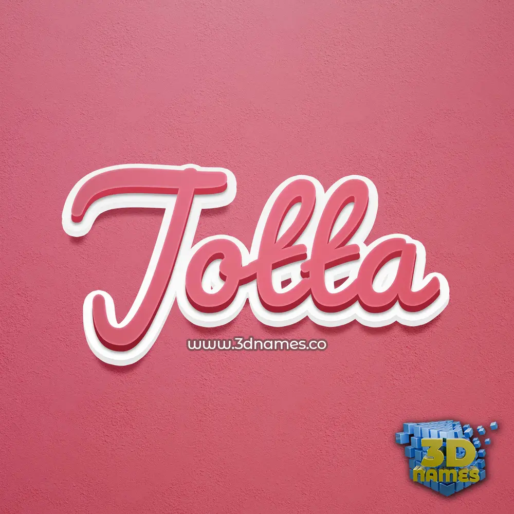 jotta in Red Scribble style - 3D name wallpaper