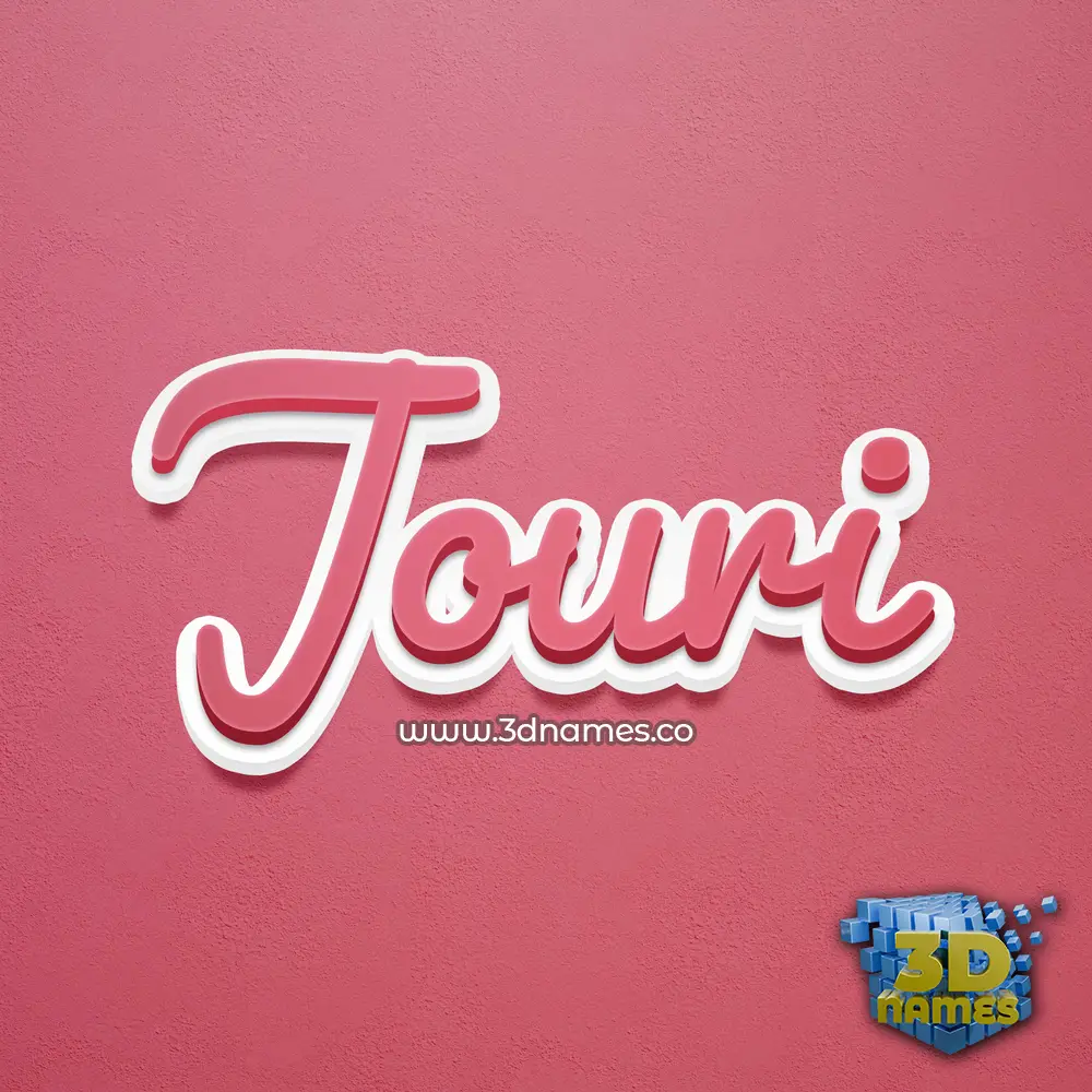 jouri in Red Scribble style - 3D name wallpaper