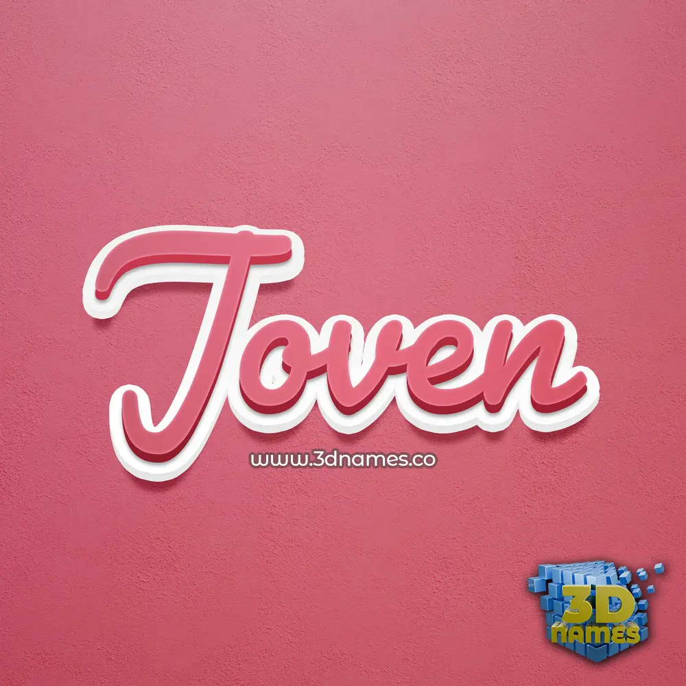 joven in Red Scribble style - 3D name wallpaper joven in Red Scribble style - 3D name wallpaper