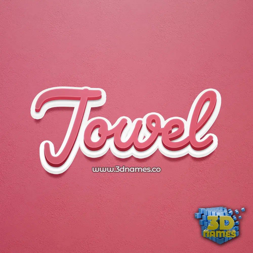 jowel in Red Scribble style - 3D name wallpaper