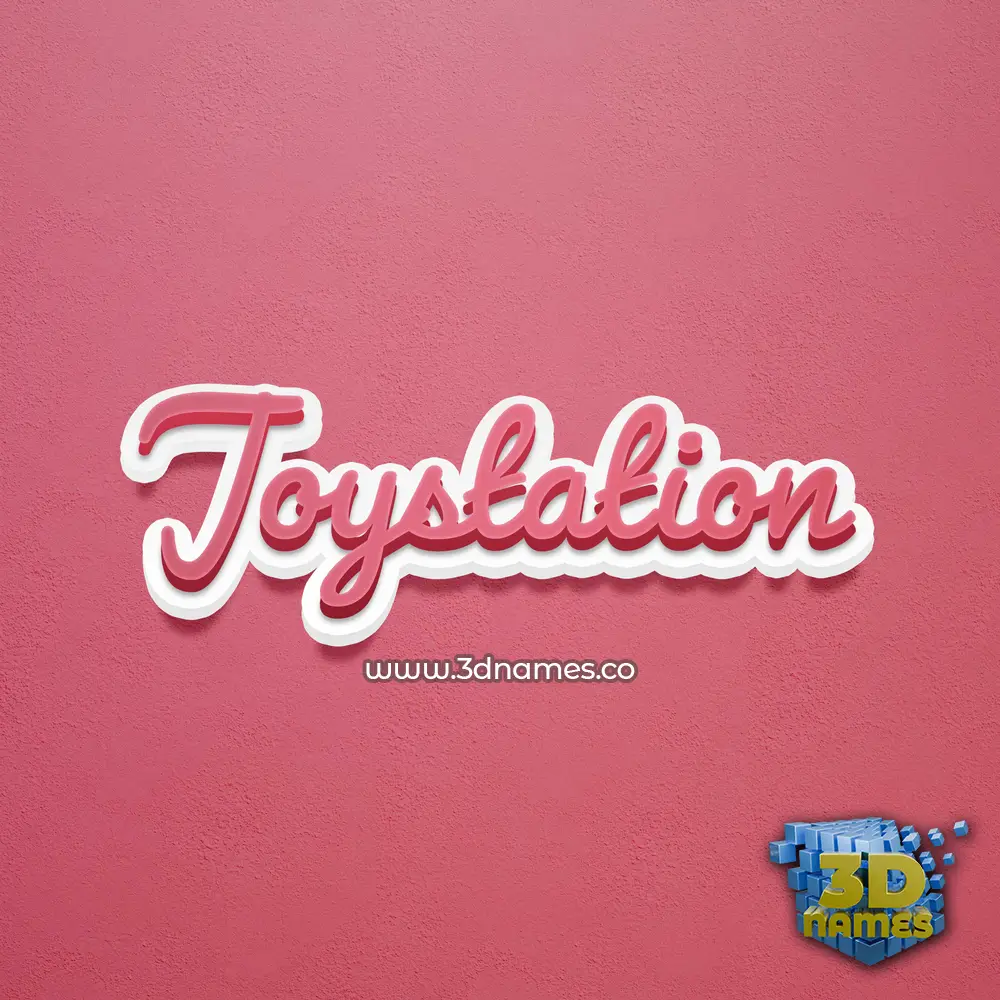 joystation in Red Scribble style - 3D name wallpaper