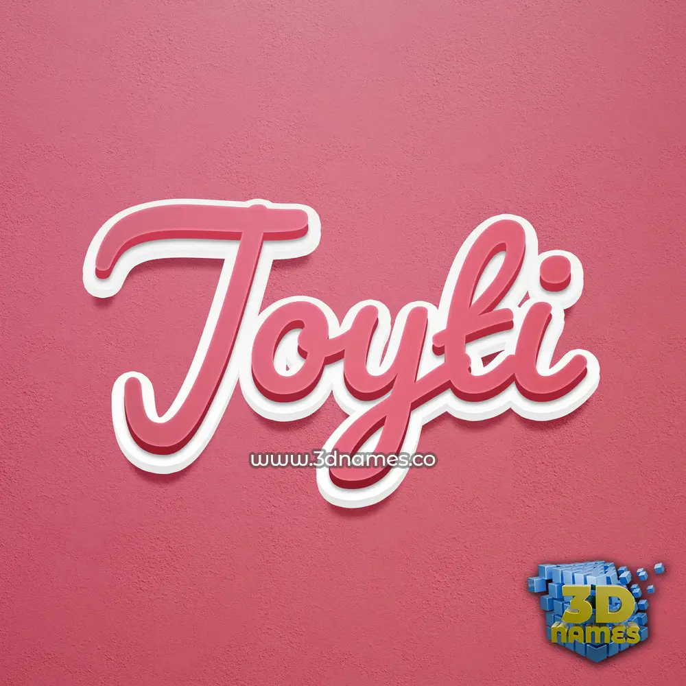 joyti in Red Scribble style - 3D name wallpaper