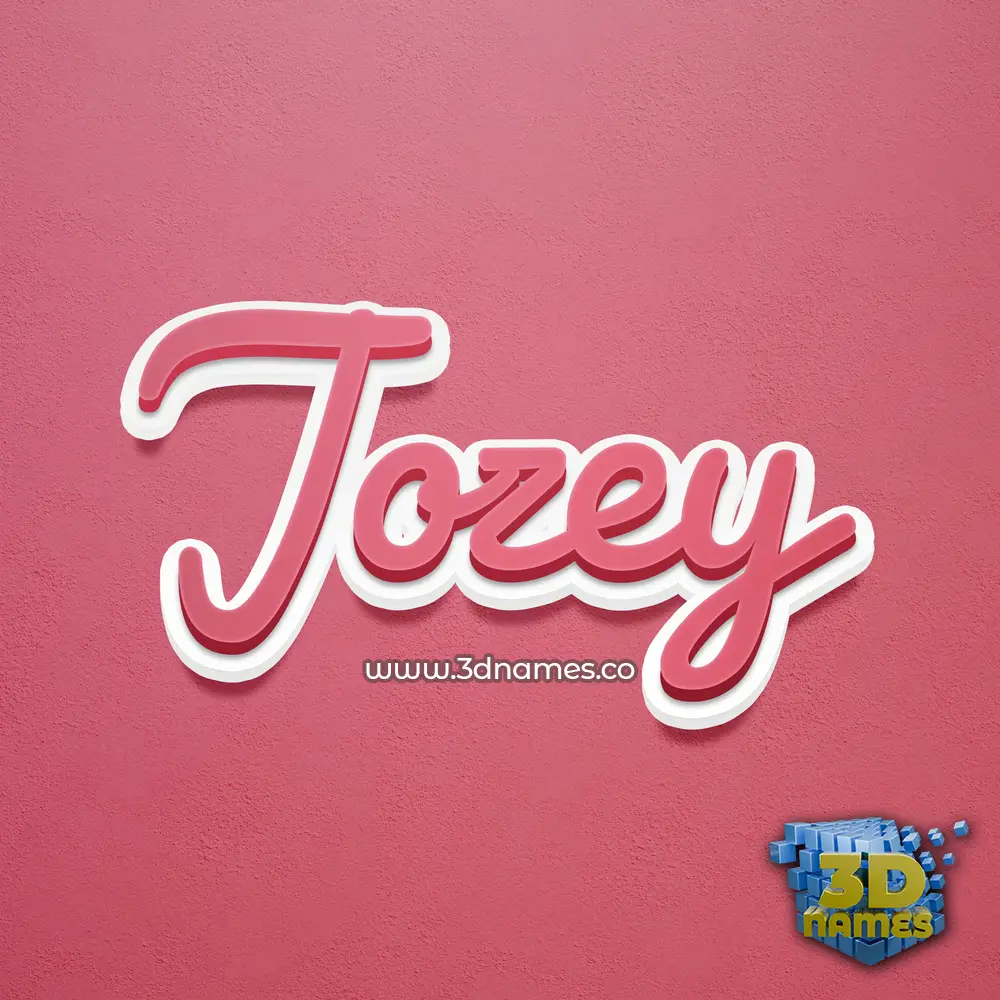 jozey in Red Scribble style - 3D name wallpaper