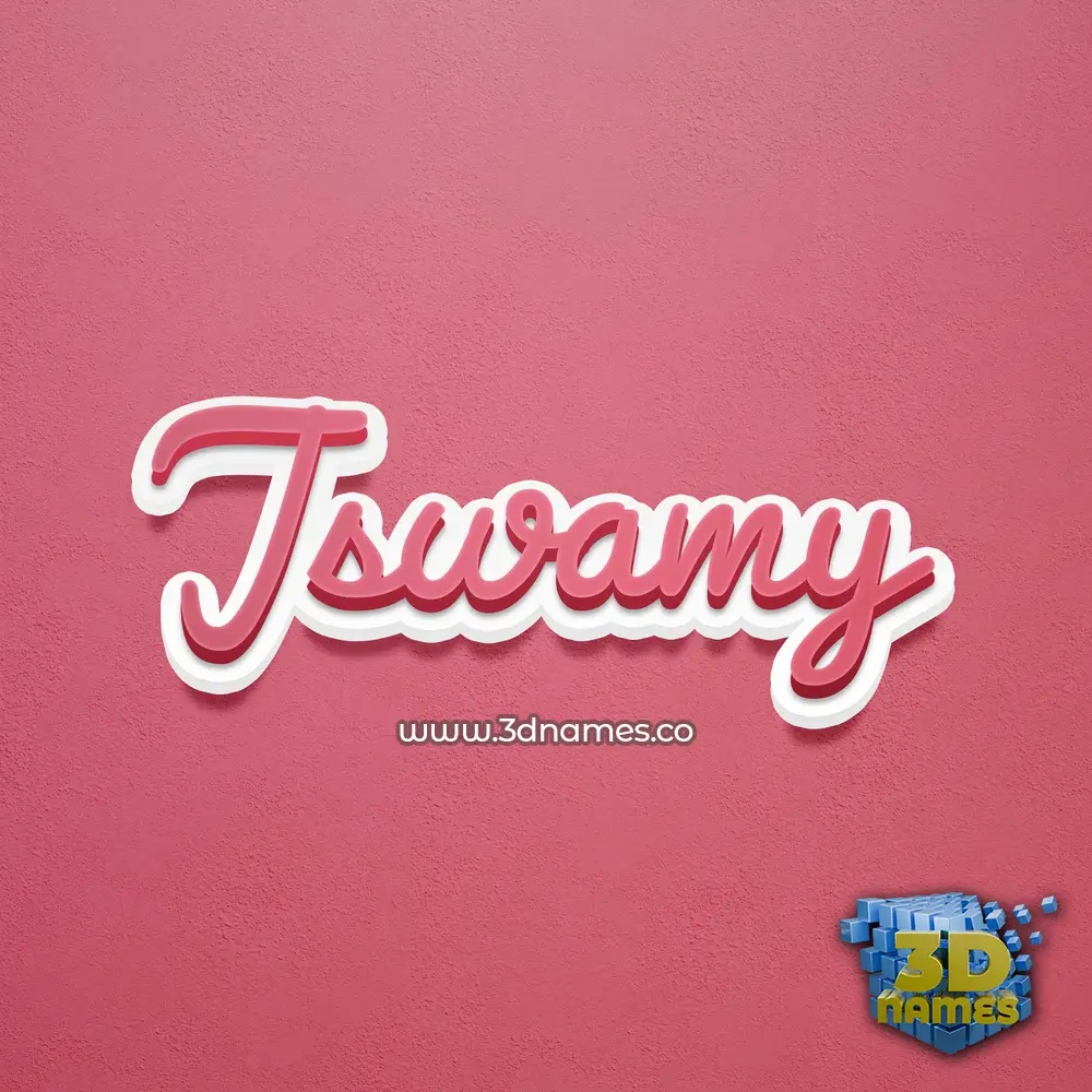 jswamy in Red Scribble style - 3D name wallpaper