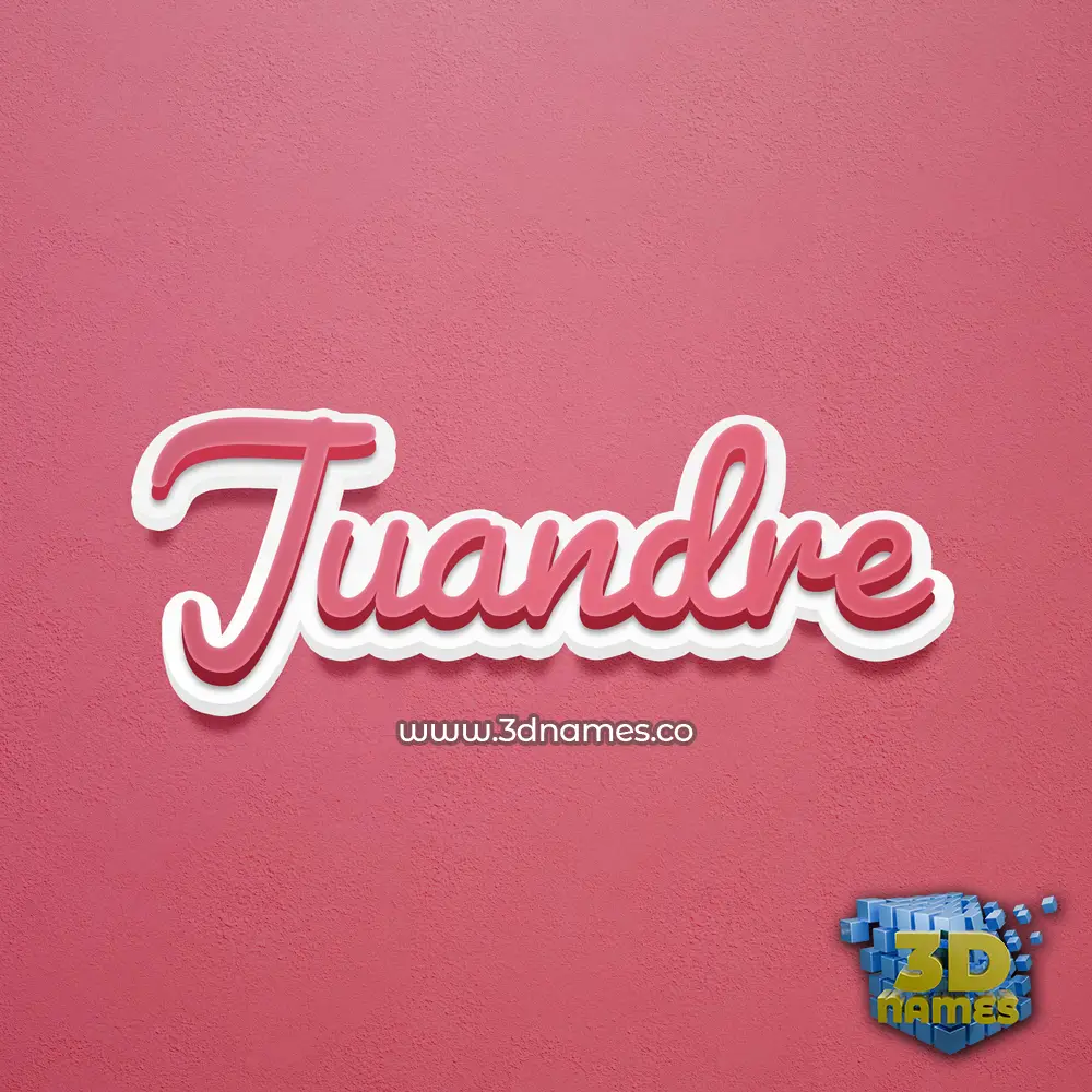 juandre in Red Scribble style - 3D name wallpaper