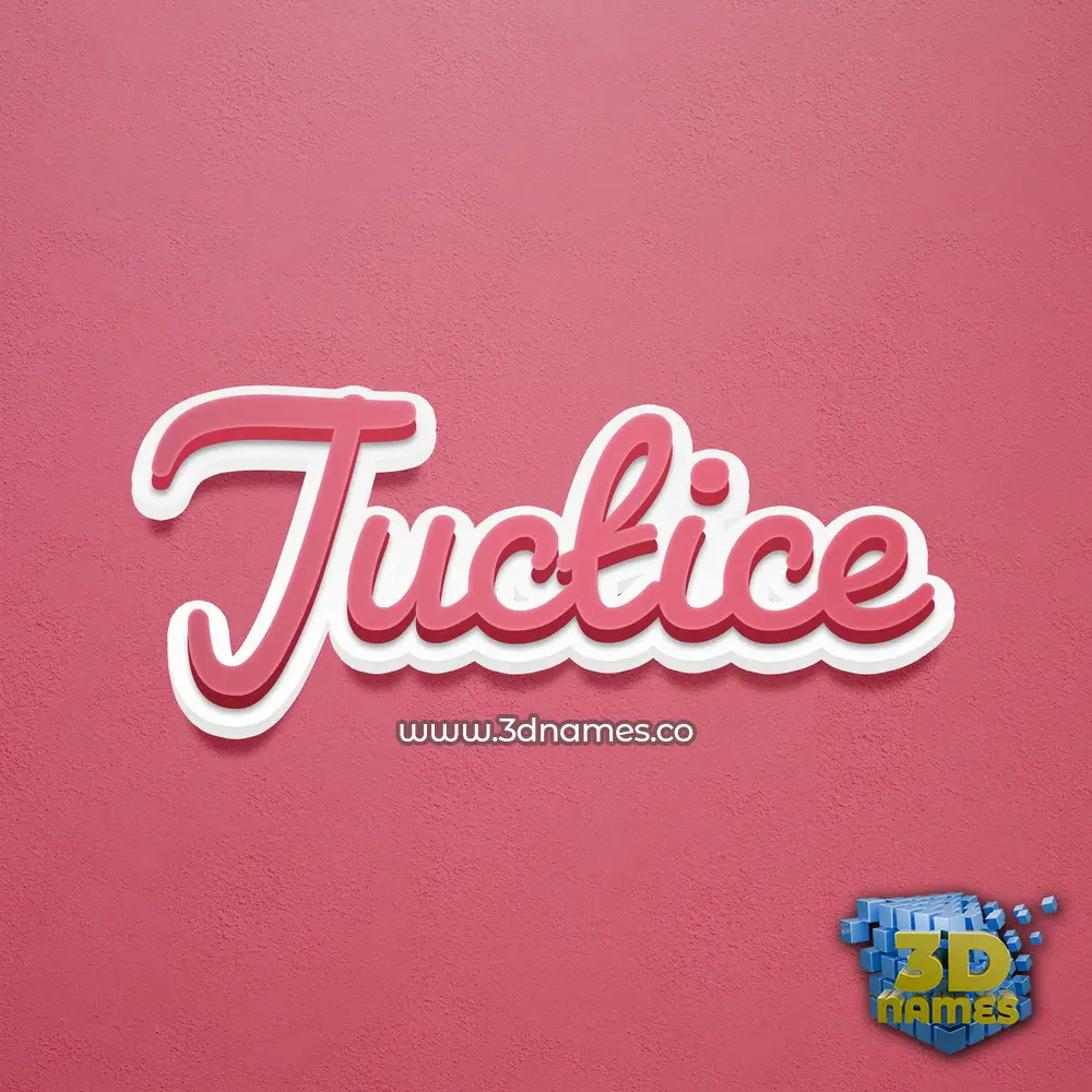 juctice in Red Scribble style - 3D name wallpaper juctice in Red Scribble style - 3D name wallpaper