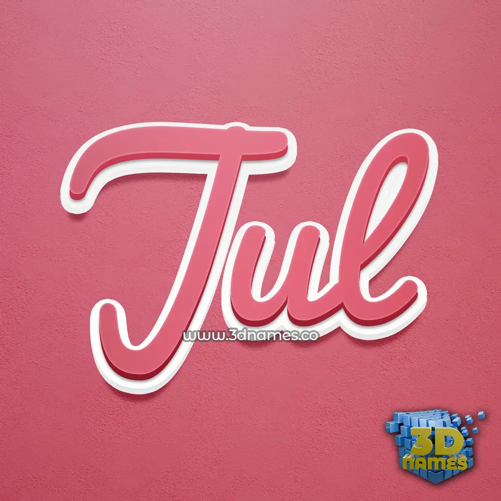 jul in Red Scribble style - 3D name wallpaper jul in Red Scribble style - 3D name wallpaper