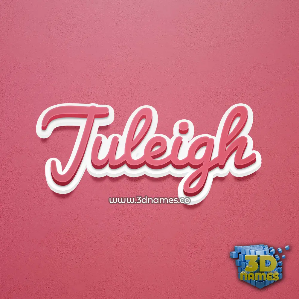 juleigh in Red Scribble style - 3D name wallpaper